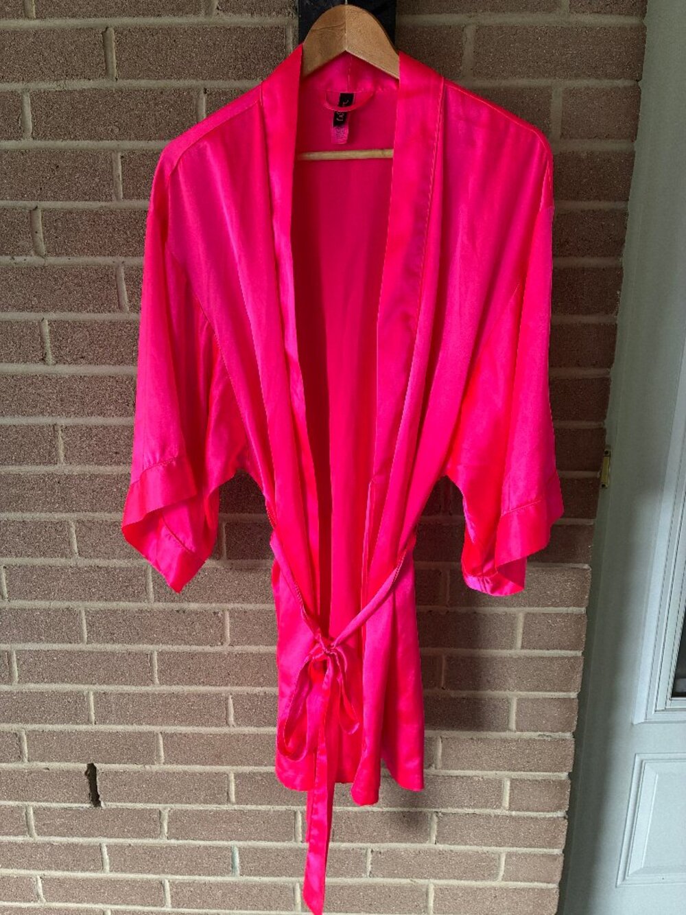 Hot Pink Satin Robe